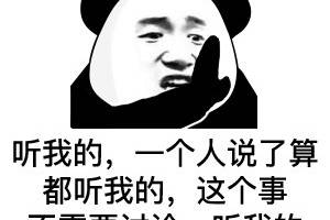 聽我的,我說了算是什么意思
