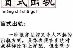 盲式出軌是什么意思