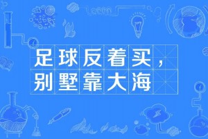 足球反着买别墅靠大海是什么意思
