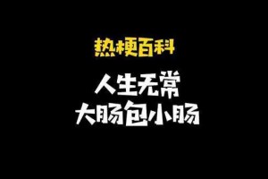 人生无常大肠包小肠是什么意思