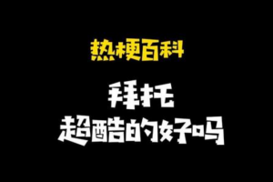 拜托超酷的好嗎是什么意思
