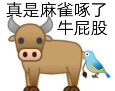 麻雀啄了牛屁股