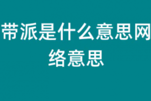 帶派是什么意思