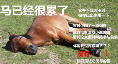 馬已經(jīng)很累了