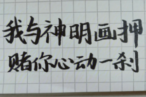 我與神明畫押賭你心動(dòng)一剎是什么意思