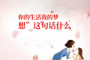 你的生活我的夢(mèng)是什么意思