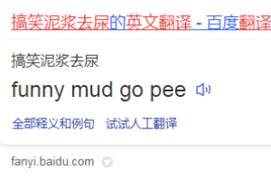 搞笑泥漿去尿是什么意思