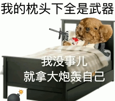 枕頭下面全是武器