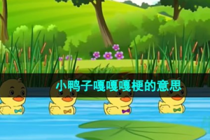 小鴨子嘎嘎嘎是什么意思