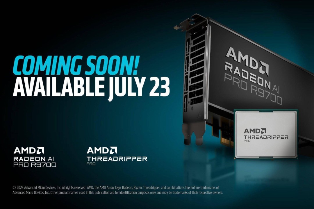 ?AMD專(zhuān)業(yè)級(jí)AI顯卡Radeon AI PRO R9700即將上市