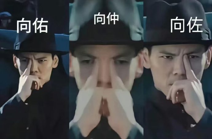 向佐向右向前看