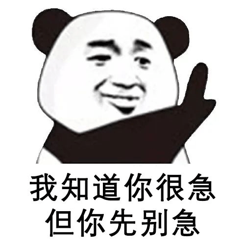 我知道你很急 但是先别急
