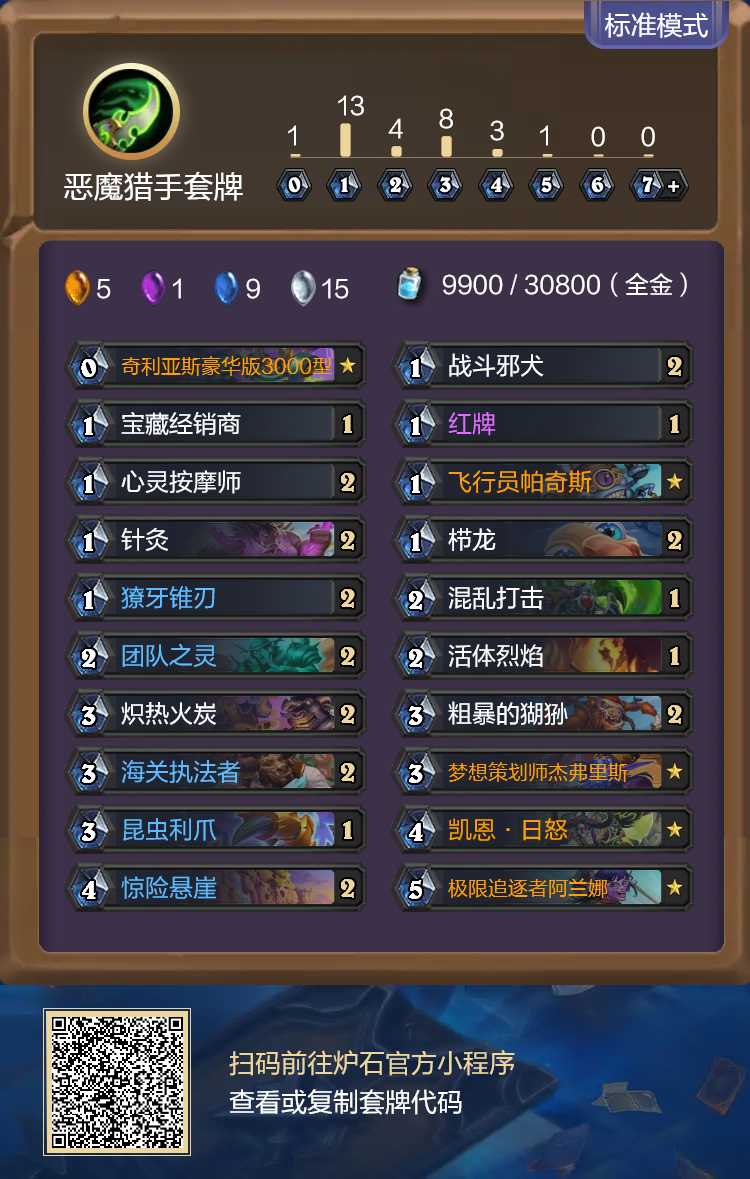 ‌《炉石传说》安戈洛龟途版本快攻瞎卡组实战指南