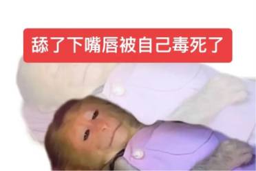 舔了下嘴唇把自己毒死了是什么意思