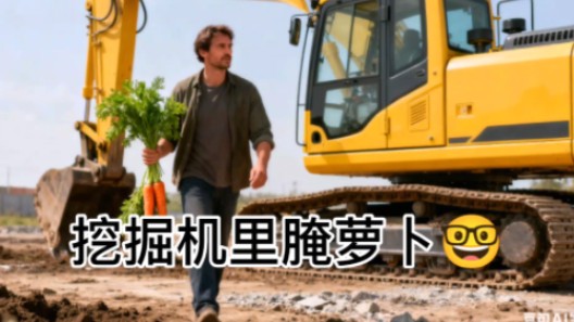 挖掘机里腌萝卜