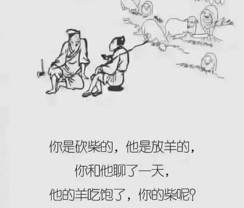 你是砍柴的，他是放羊的