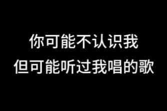 你可能不认识我,但你也许听过我唱的歌是什么意思