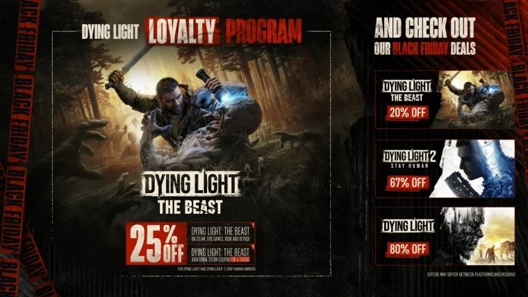 《消逝的光芒》推出玩家回馈计划与黑五特惠