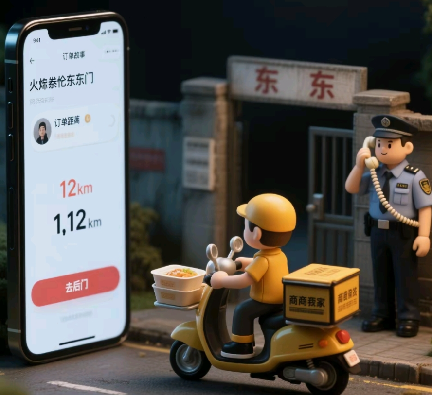 一闪一闪接外卖