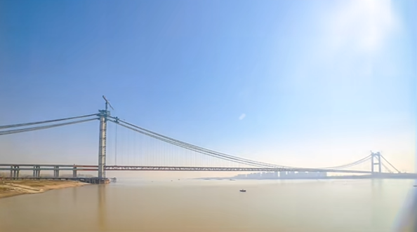 ‌燕矶长江大桥主体结构成功合龙 创世界级新纪录