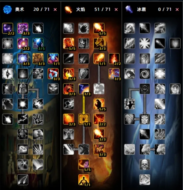 《魔兽世界时光服》火法天赋加点指南‌