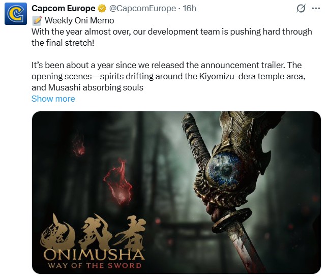 ?《鬼武者：劍之道》全力沖刺開發(fā) 多段新預(yù)告籌備中