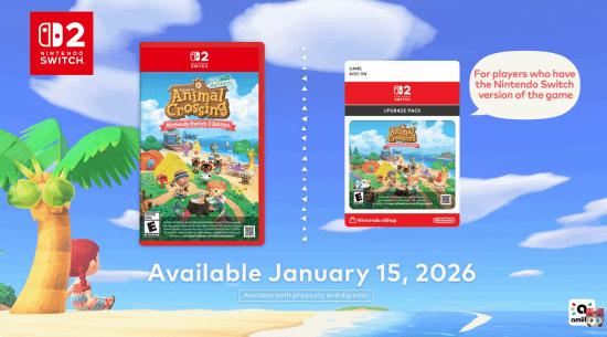 Switch2《动物森友会》升级价仅需5美元 4K及多人游戏‌