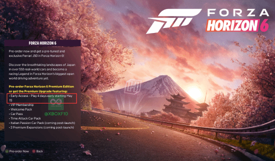 《极限竞速：地平线6》发售时间及预购详情意外曝光