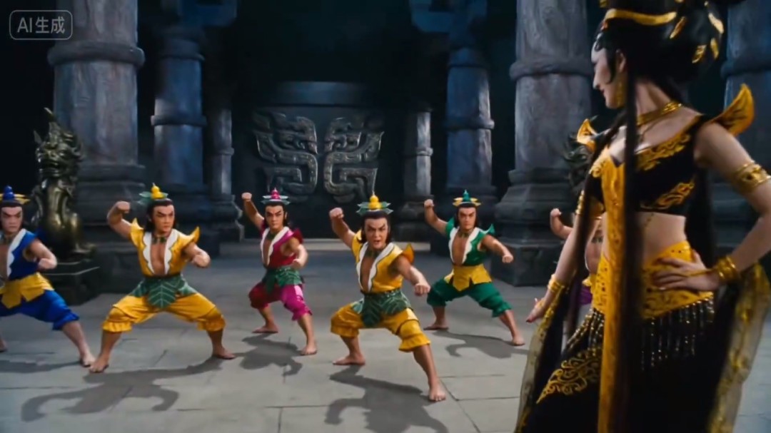 ‌网友用AI重塑邵氏版《葫芦娃》视频火爆出圈‌