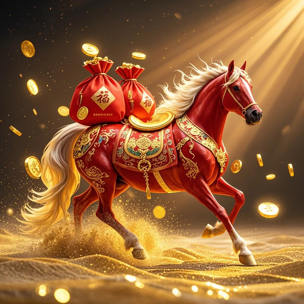 骏马踏春，福满人间