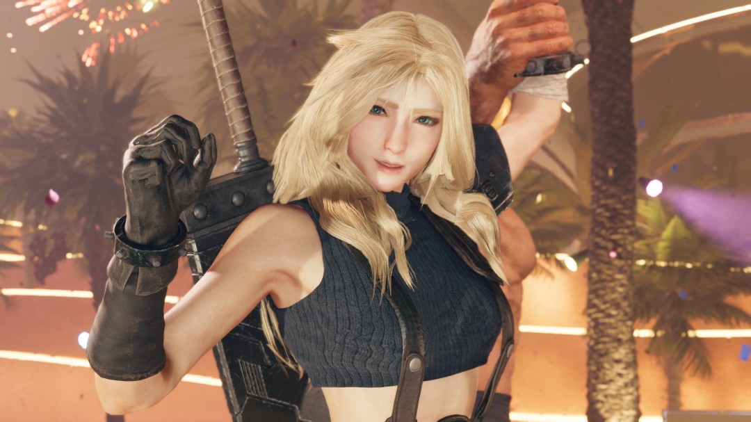 ‌《最终幻想7 重生》克劳德变女 华丽四套装惊艳全球