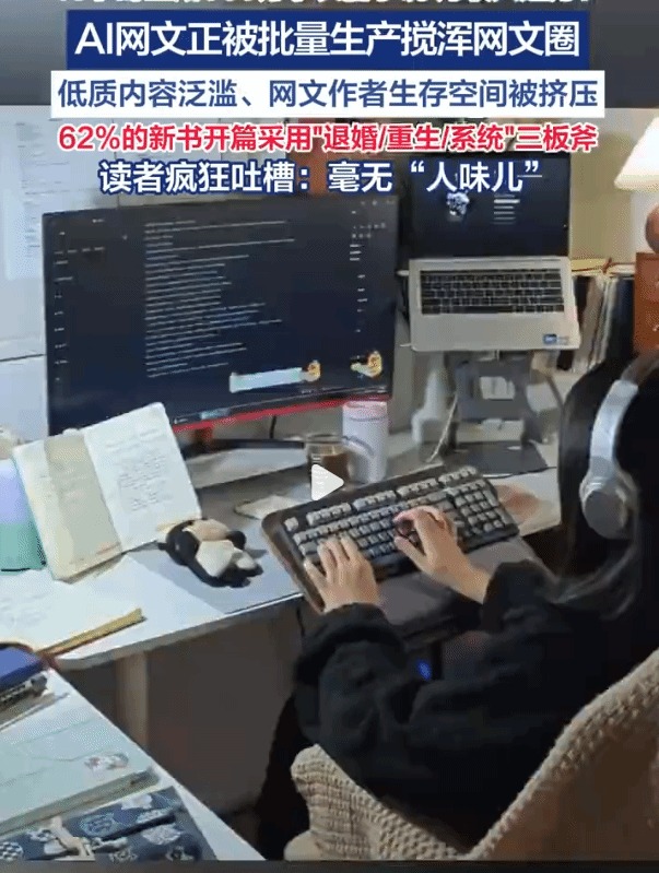 ‌AI写作冲击网文，业内热议产业变革‌