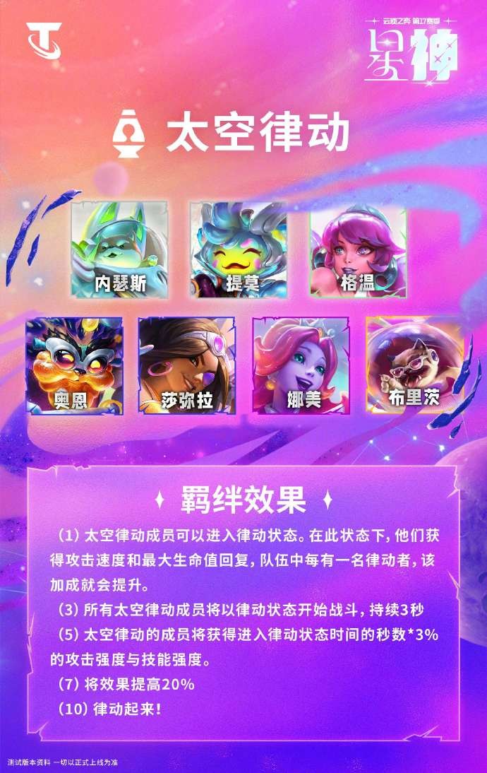 《云顶之弈》S17太空律动羁绊机制全解析