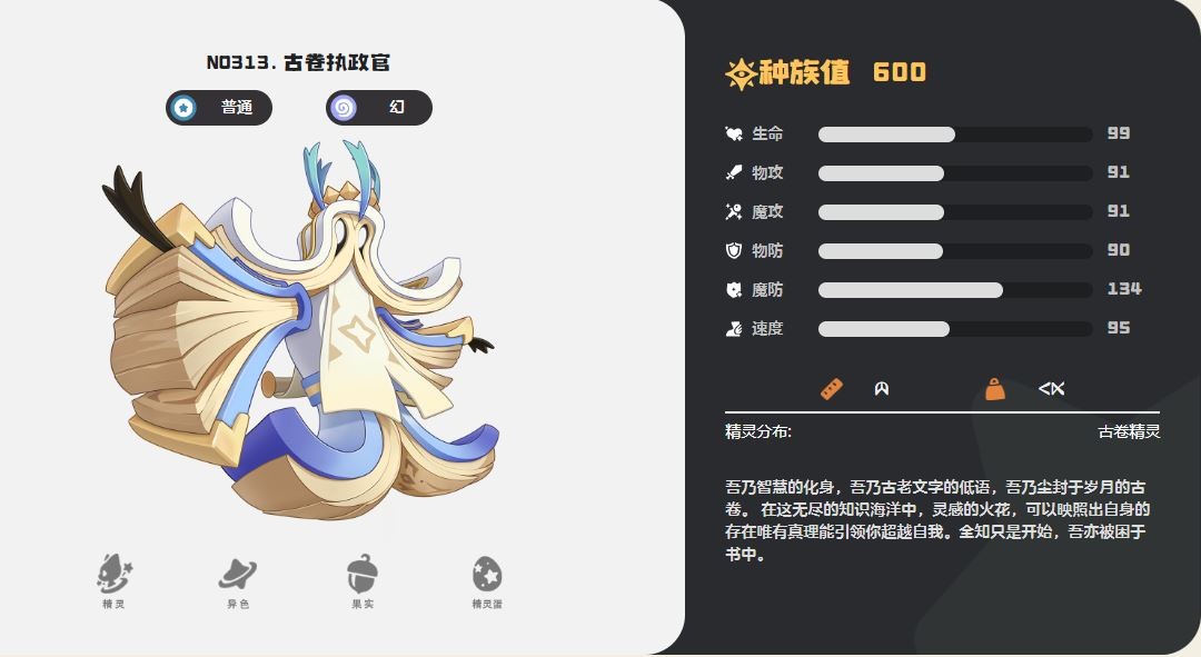 《洛克王国:世界》古卷执政官进化链详解