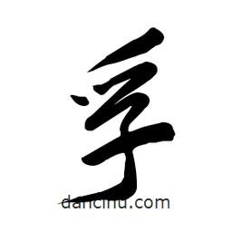 毛体写的草书孚