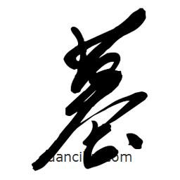 毛体写的草书墓