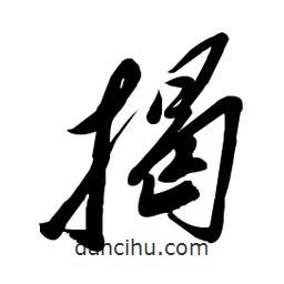 毛體寫的草書揭