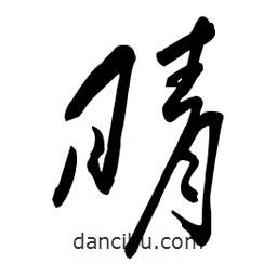 毛体写的草书晴