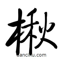 啟功寫的楷書楸