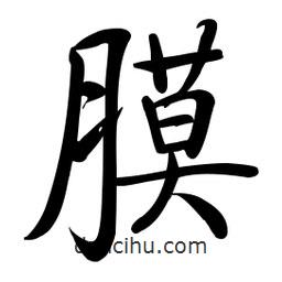 啟功寫的楷書膜