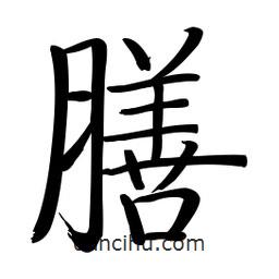 啟功寫的楷書膳