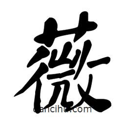 何紹基寫的楷書薇
