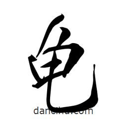 龜書(shū)法圖片