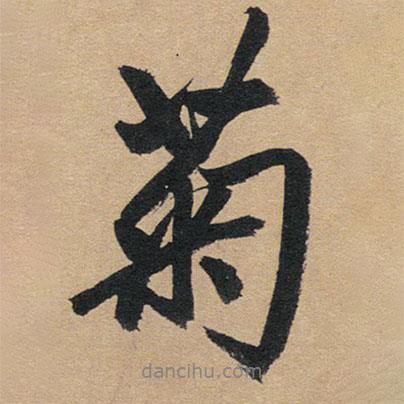 菊書法圖片