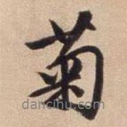 菊書法圖片