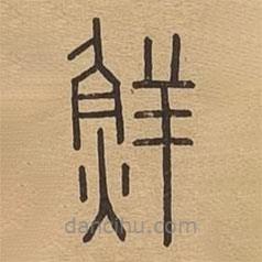 说文广义写的篆书鲜