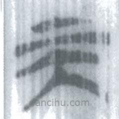 安大简字表写的篆书天