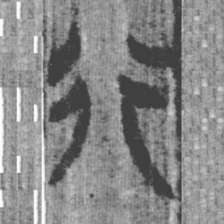 上博簡寫的篆書行