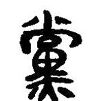 简帛写的篆书党