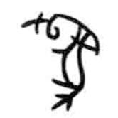 甲骨文寫(xiě)的篆書(shū)為